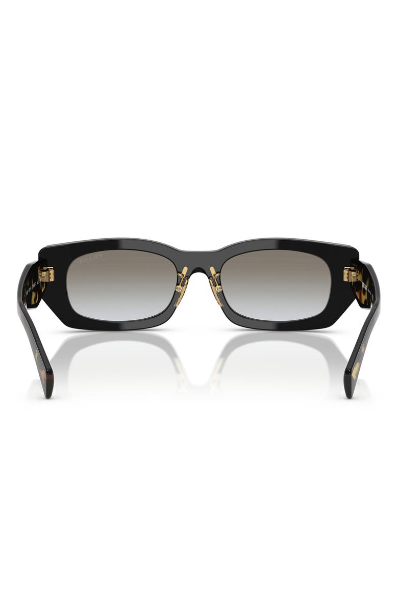 Prada 53mm Pillow Sunglasses, Alternate, color, Black