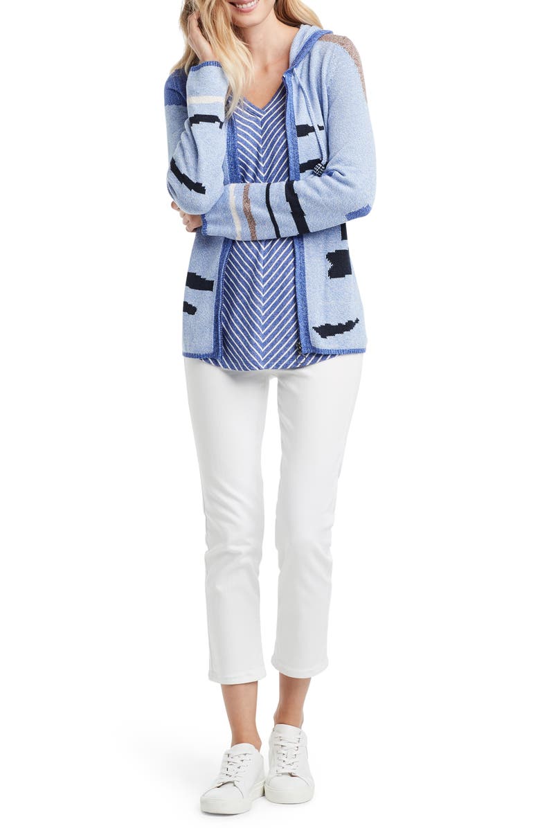 NIC+ZOE Easy Pieces Hooded Full Zip Sweater, Alternate, color,