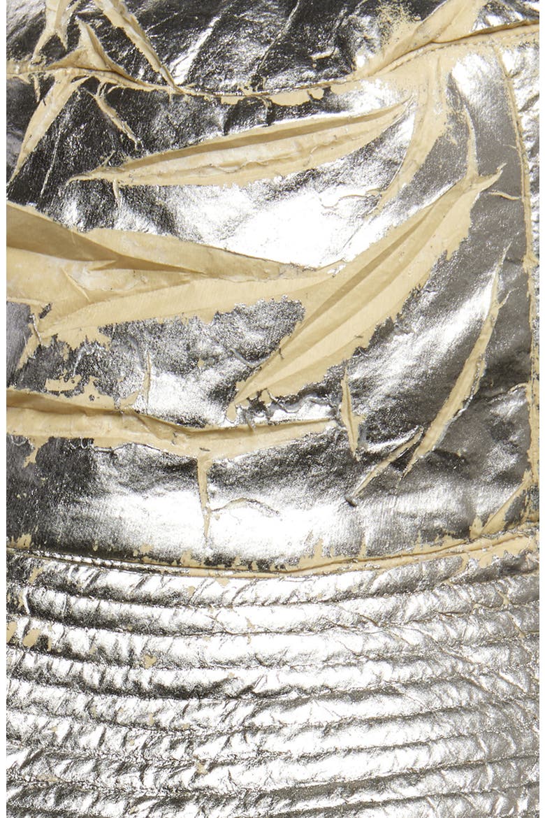 Gilligan Foiled & Waxed Nylon Bucket Hat, Alternate, color, PALLADIUM