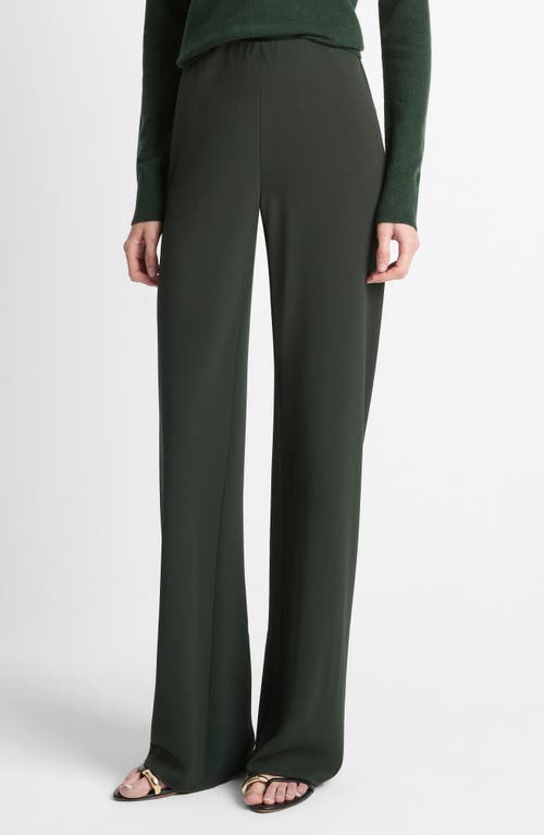 Vince Bias Cut High Waist Pants In Green