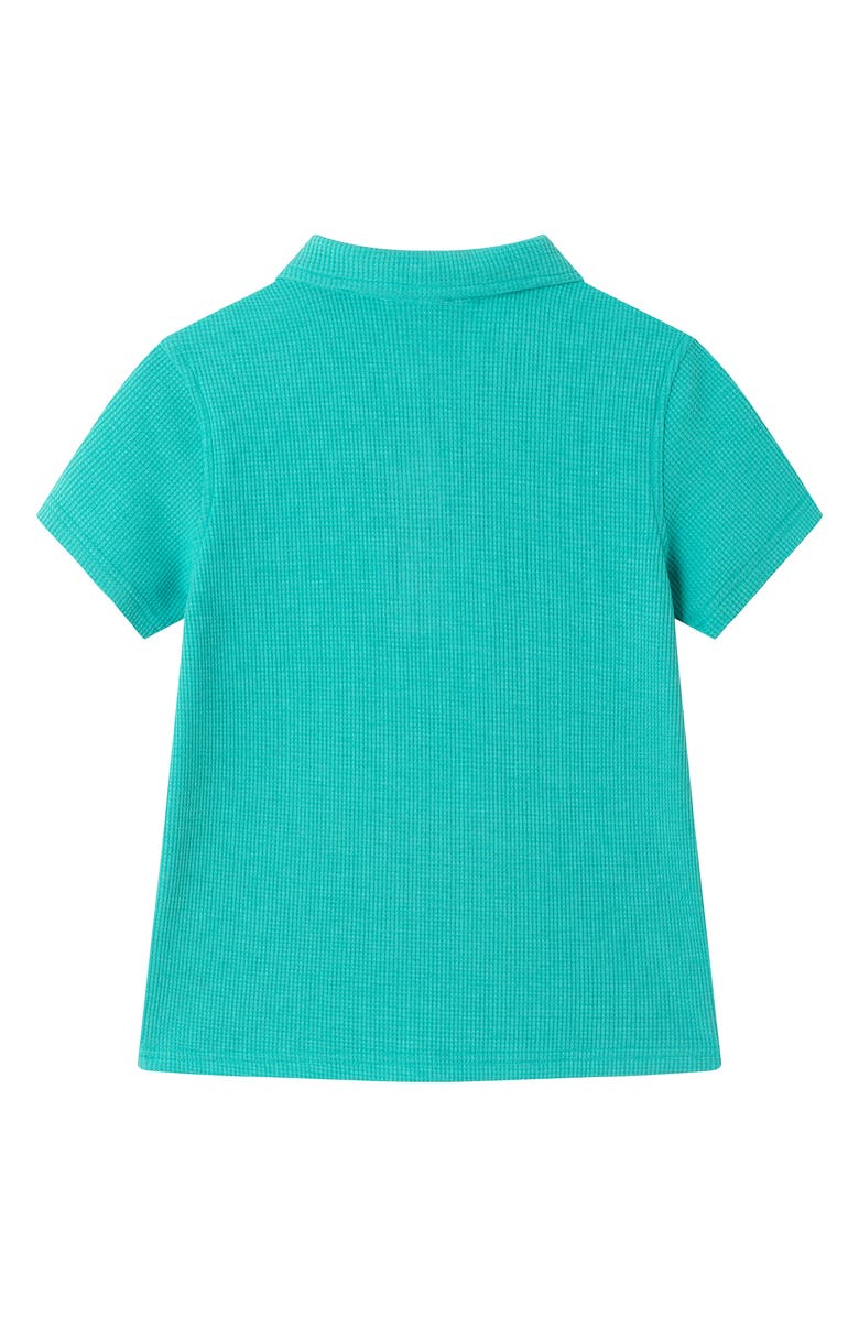 Andy & Evan Kids' French Terry Polo & Shorts Set, Alternate, color, Aqa