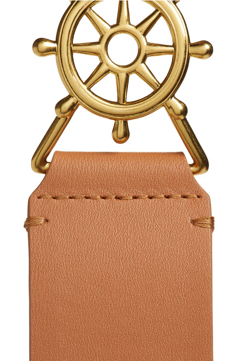 Nautical Leather Belt, Alternate, color, TAN