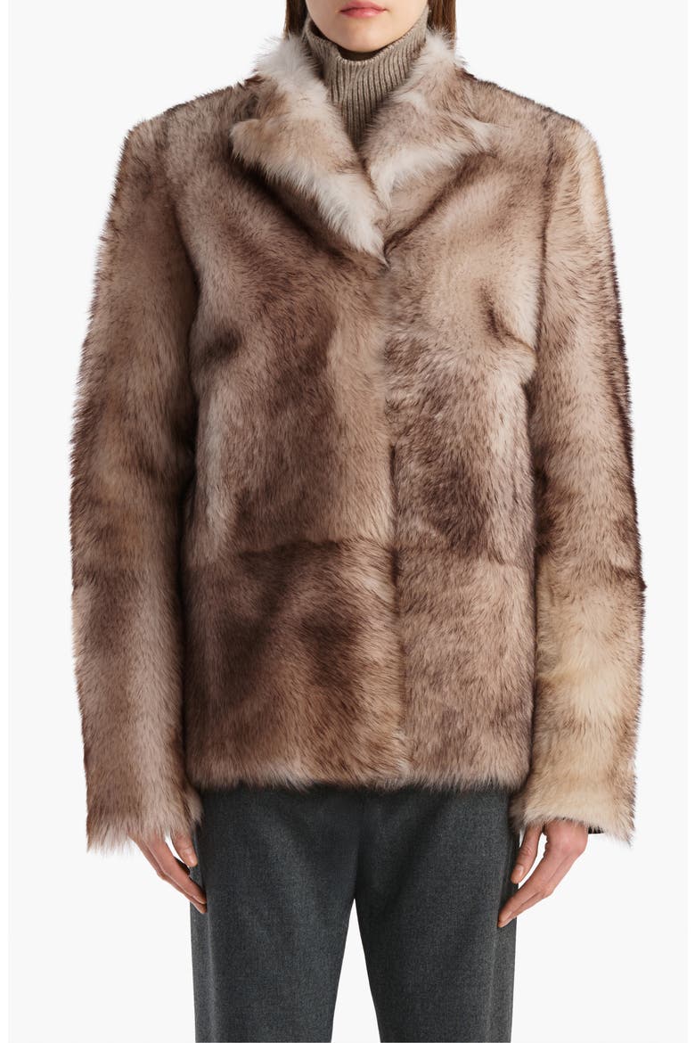 Saraphina Genuine Shearling Jacket, Main, color, NATURAL