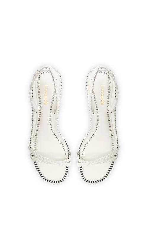 Shop Larroude Larroudé Mini Annie Sandal In White