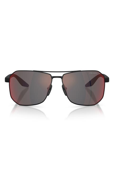 62mm Oversize Pilot Sunglasses