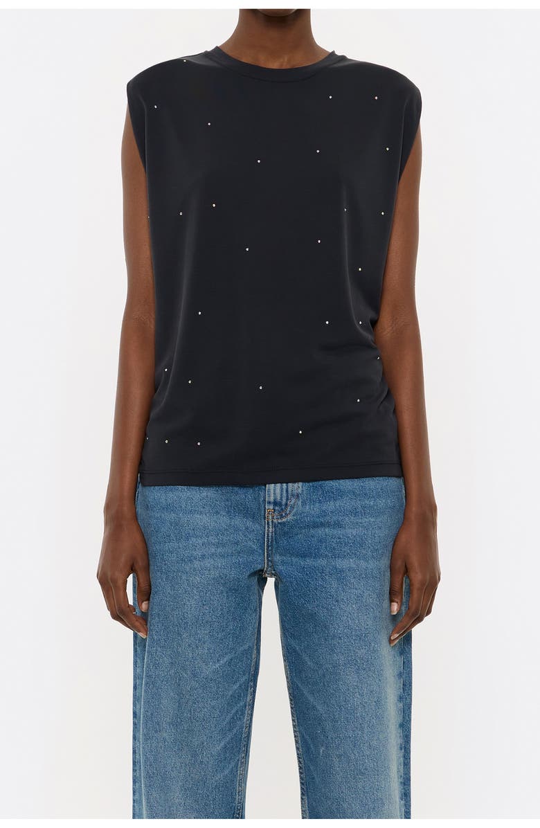 Bimba y Lola Stones T-Shirt, Main, color, Washed Black