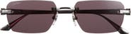 Cartier 55mm Frameless Rectangular Sunglasses