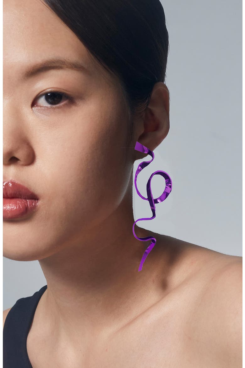 Allegro Ribbon Drop Earrings, Alternate, color, VIOLET