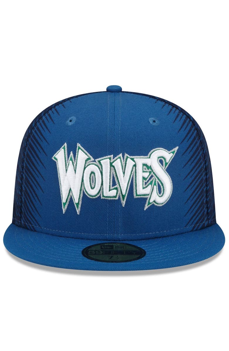 New Era Men's New Era Blue/Navy Minnesota Timberwolves 2021/22 City Edition City Edition Official 59FIFTY Fitted Hat, Alternate, color, 
