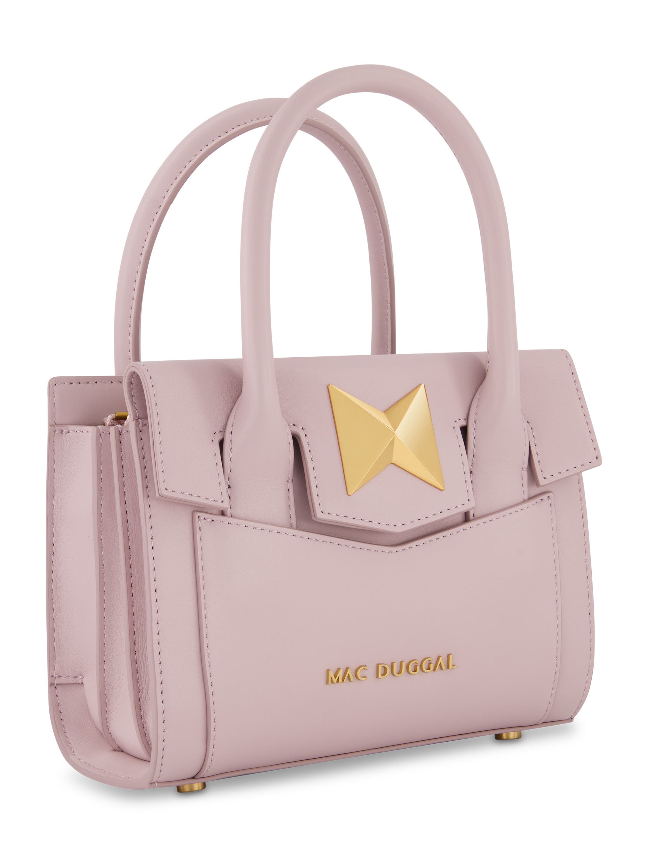 Gold Plated Hardware Small Leather Tote Bag, Alternate, color, Wisteria