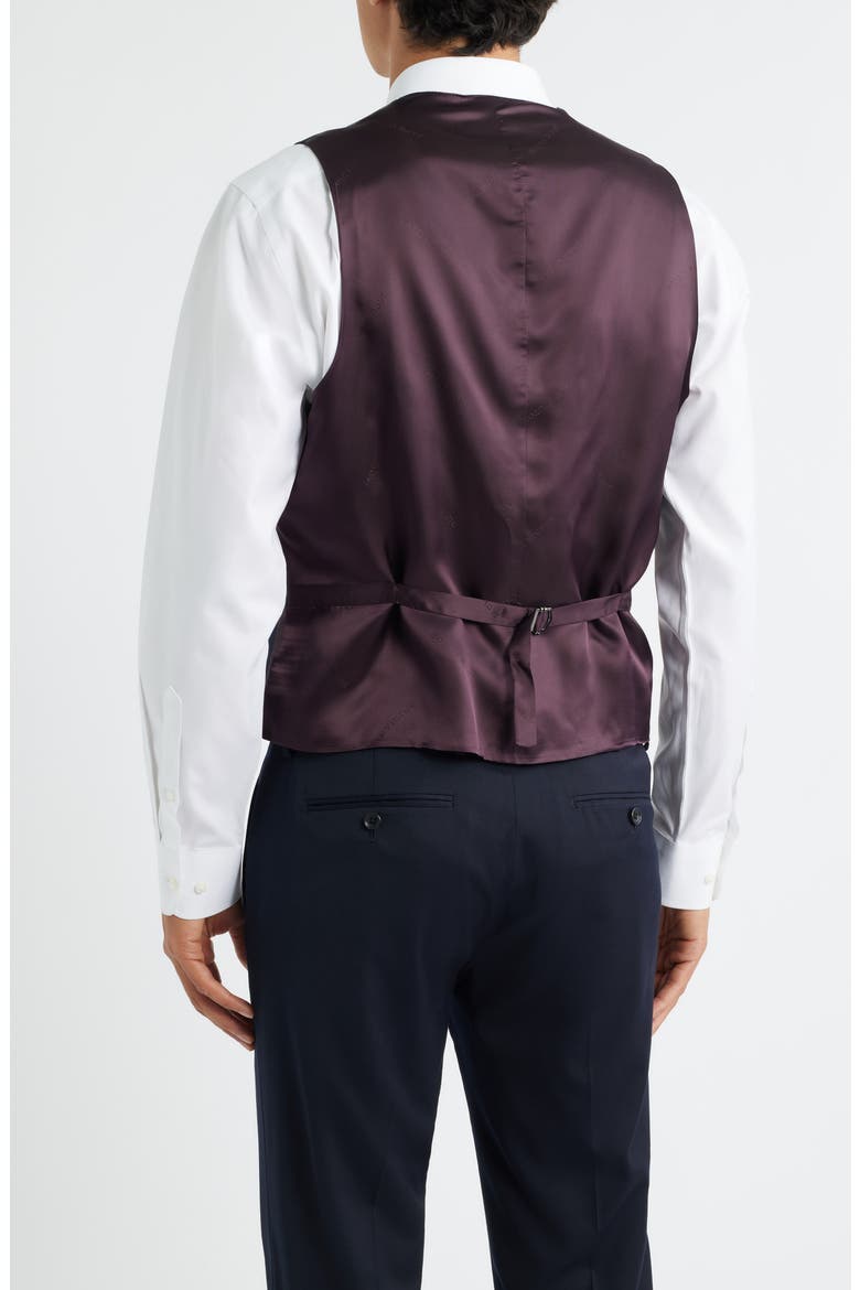 Owen Five-Button Stretch Wool Vest, Alternate, color, NAVY