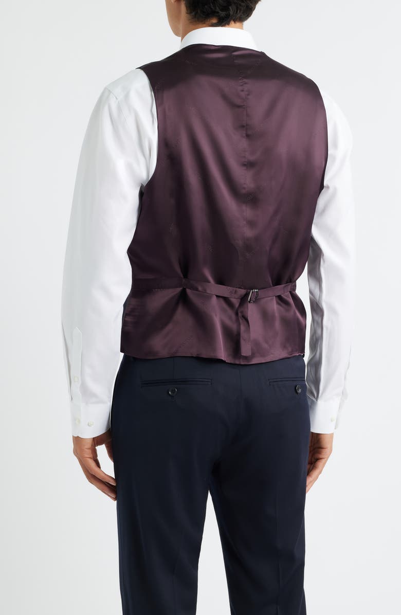 Jack Victor Owen Five-Button Stretch Wool Vest, Alternate, color, Navy