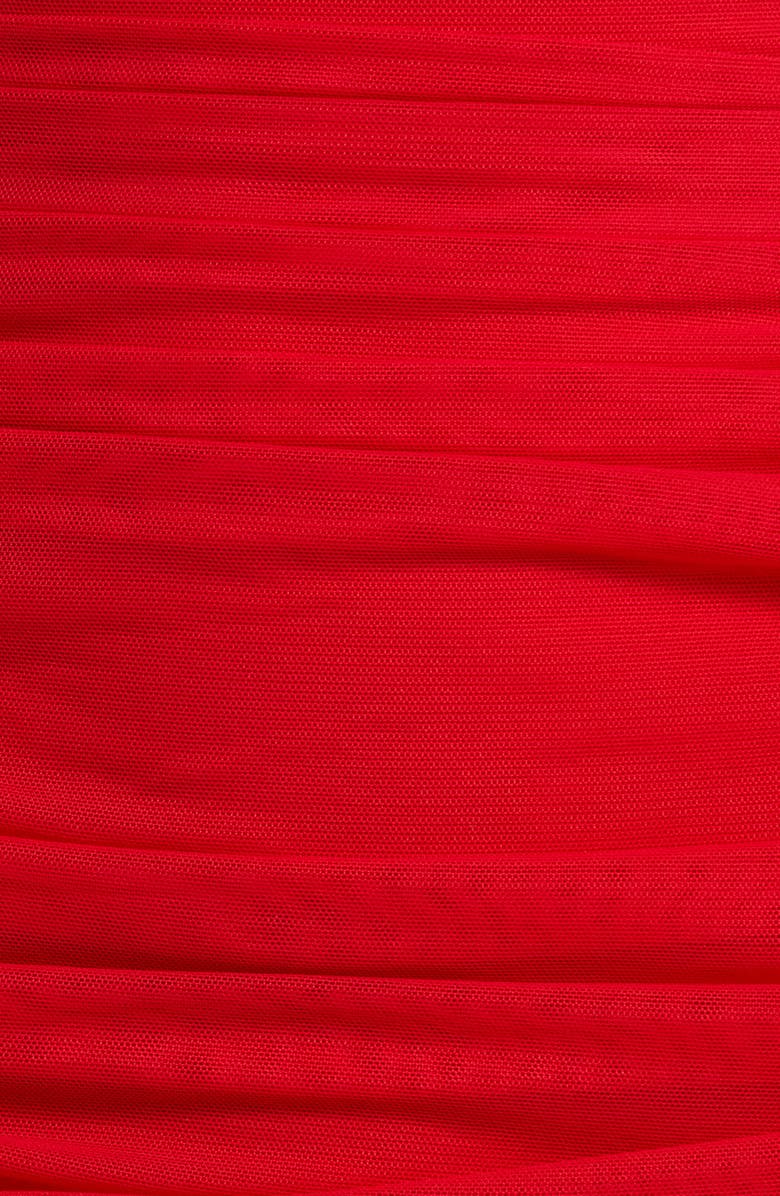 Norma Kamali Mesh Plunge Skirted One-Piece Swimsuit, Alternate, color, 