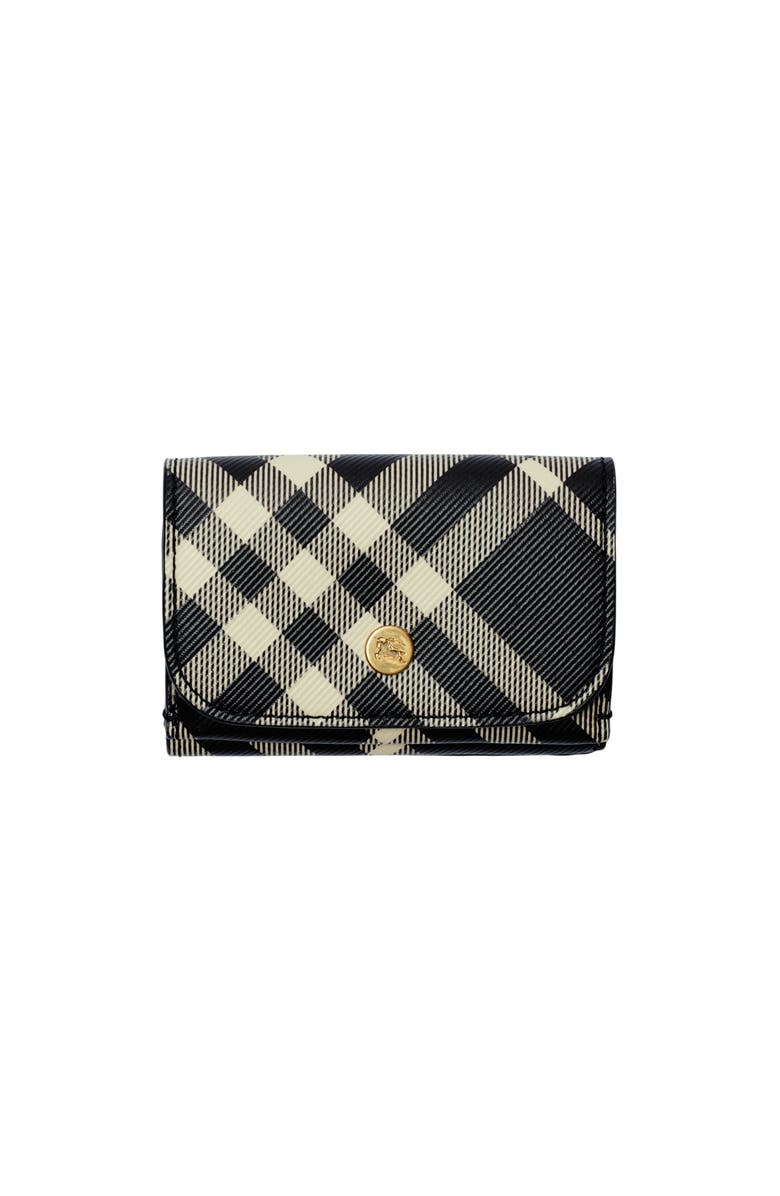 Burberry Check Compact Wallet, Main, color, Black/Calico