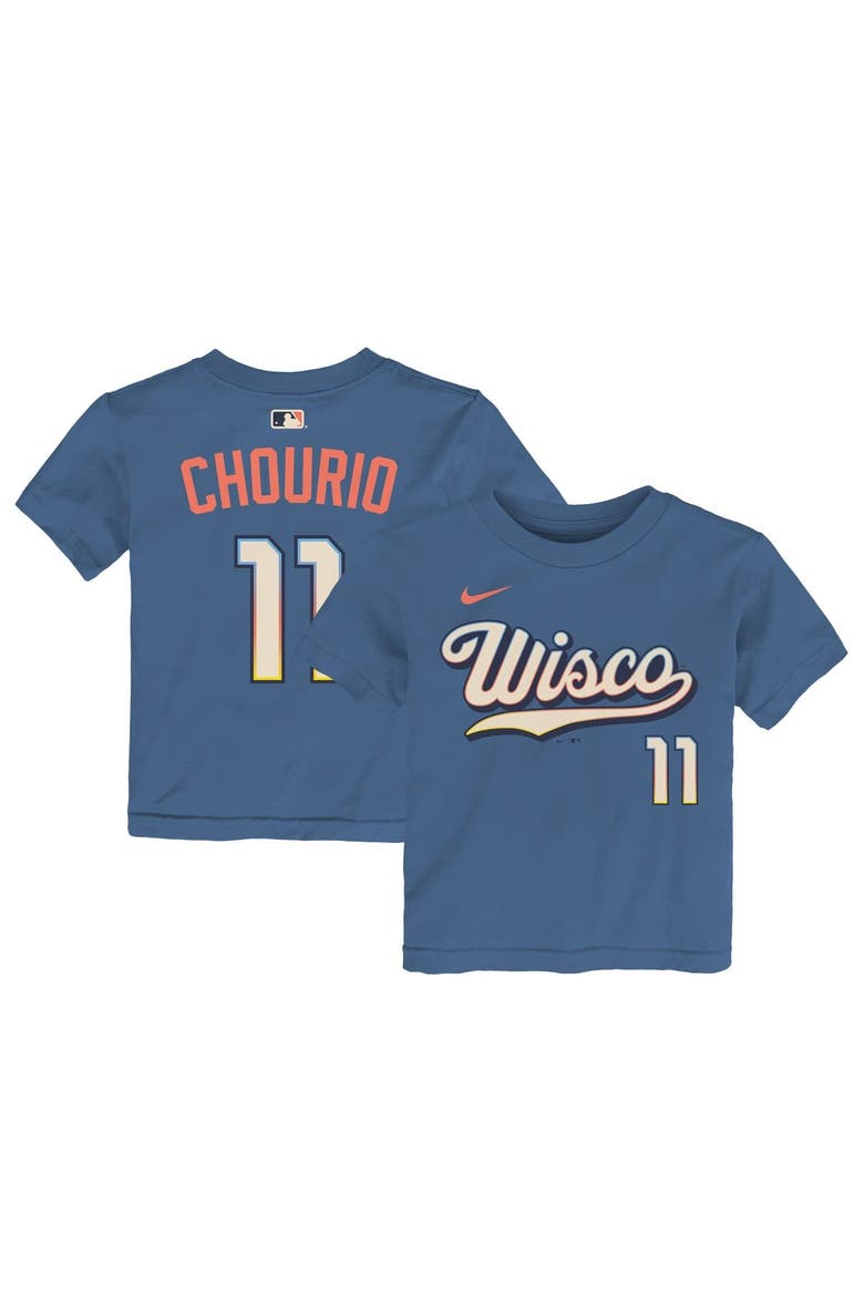 Toddler Nike Jackson Chourio Powder Blue Milwaukee Brewers 2026 City Connect Name & Number T-Shirt, Main, color, Powder Blue