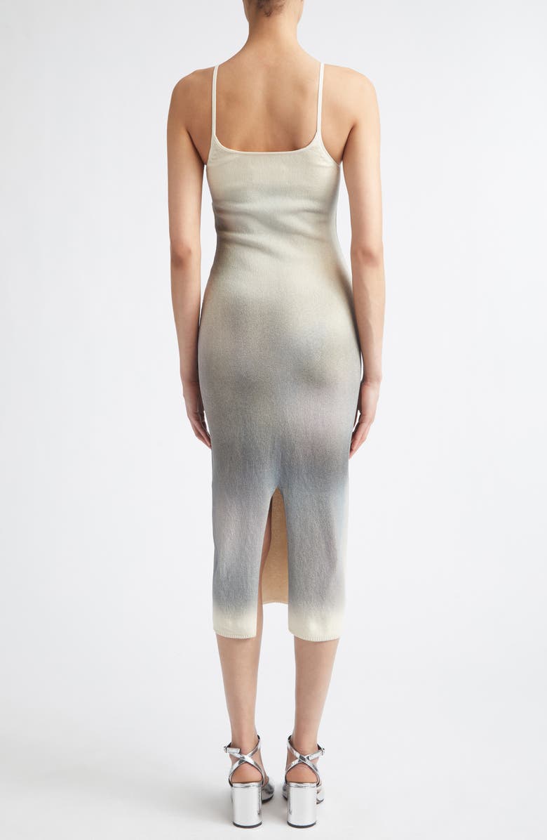 Maison Margiela Print Cotton Rib Sweater Dress, Alternate, color, Ecru