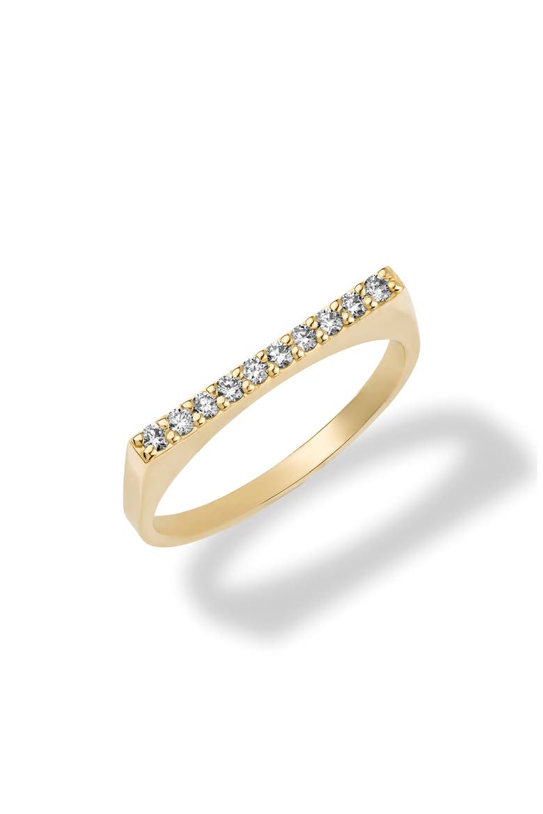 14K Gold Pavé Diamond Geometric Ring, Main, color, YELLOW GOLD