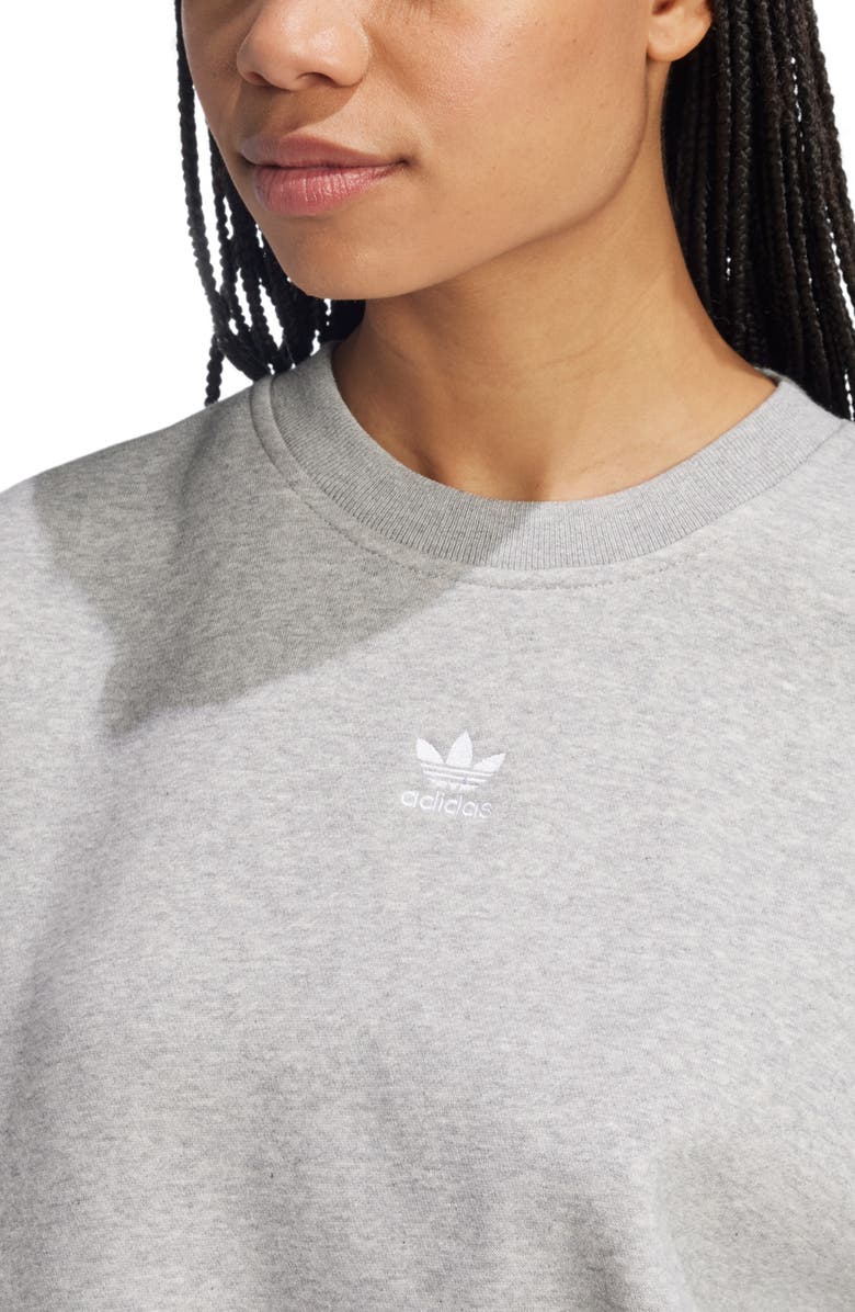adidas Essentials Trefoil Fleece Sweatshirt, Alternate, color, 