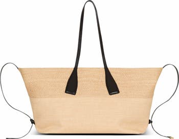 トートバッグ Track Shopper Bag - Balmain - Raffia - Neutral Balmain Track Raffia Tote Bag | Nordstrom