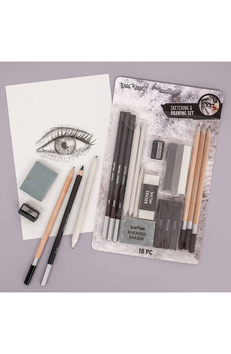 Brea Reese Beginners Sketch 
Draw Set 18Pc, Alternate, color, Multicolored