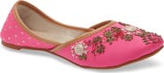 FUCHSIA Matilda Embroidered Jutti Flat