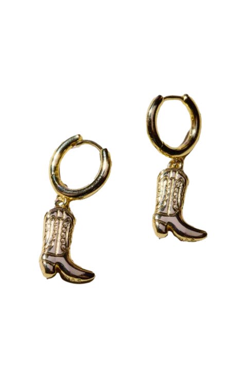 Cowgirl Boot Huggies Earrings