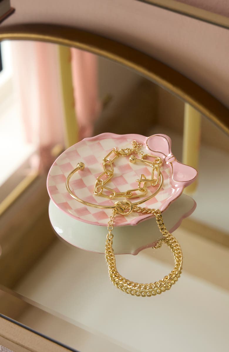 MACKENZIE CHILDS It's All About the Bow Trinket Tray, Alternate, color, Pink Multi