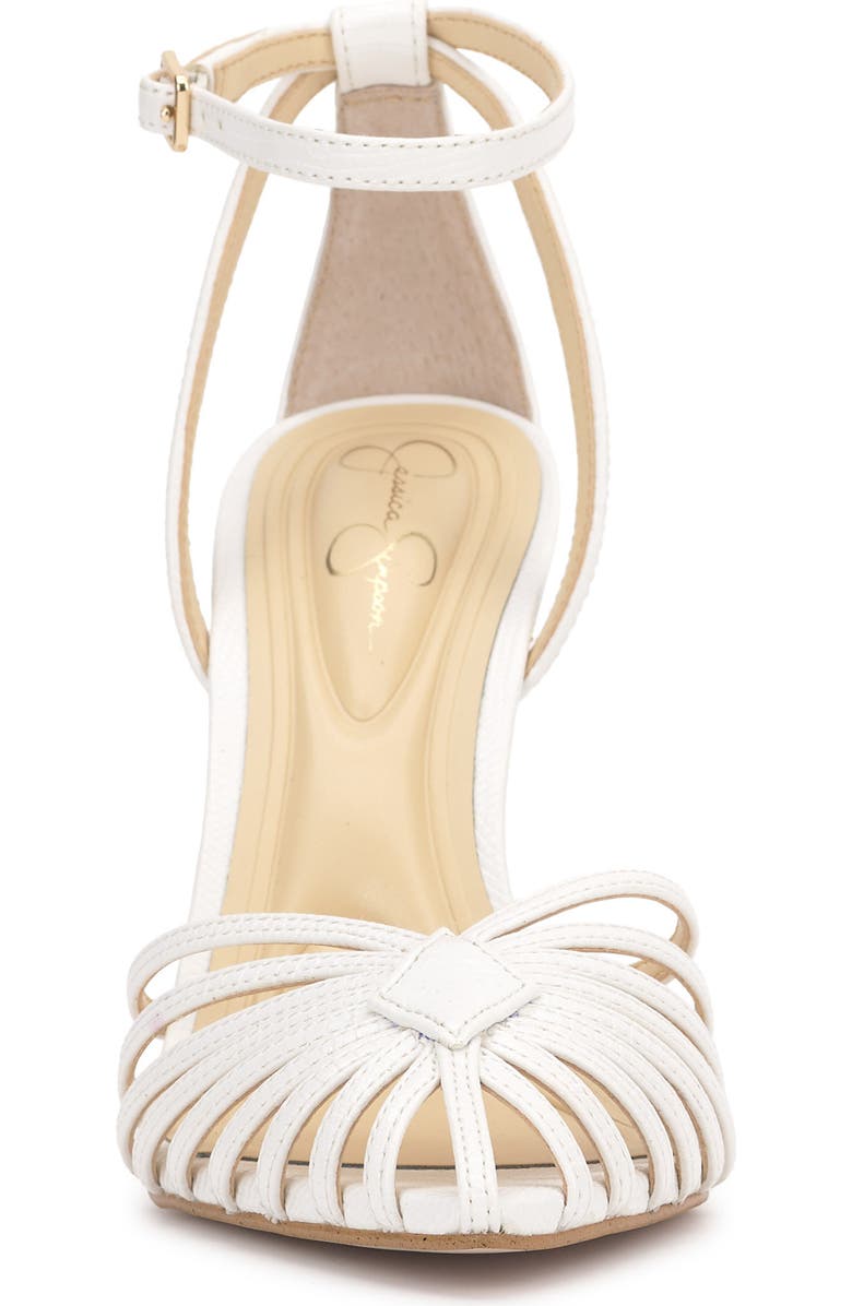 Jessica Simpson Paveri Ankle Strap Pointed Toe Pump, Alternate, color, White 02