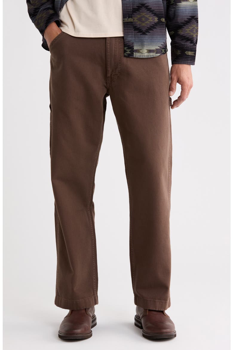 181 Relaxed Straight Leg Twill Pants, Main, color, EMBER BROWN