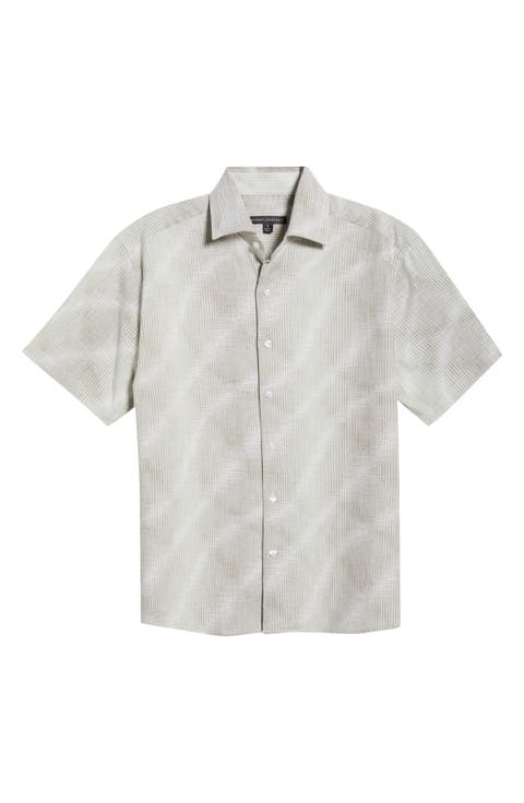 Atheon Stripe Short Sleeve Button-Up Shirt