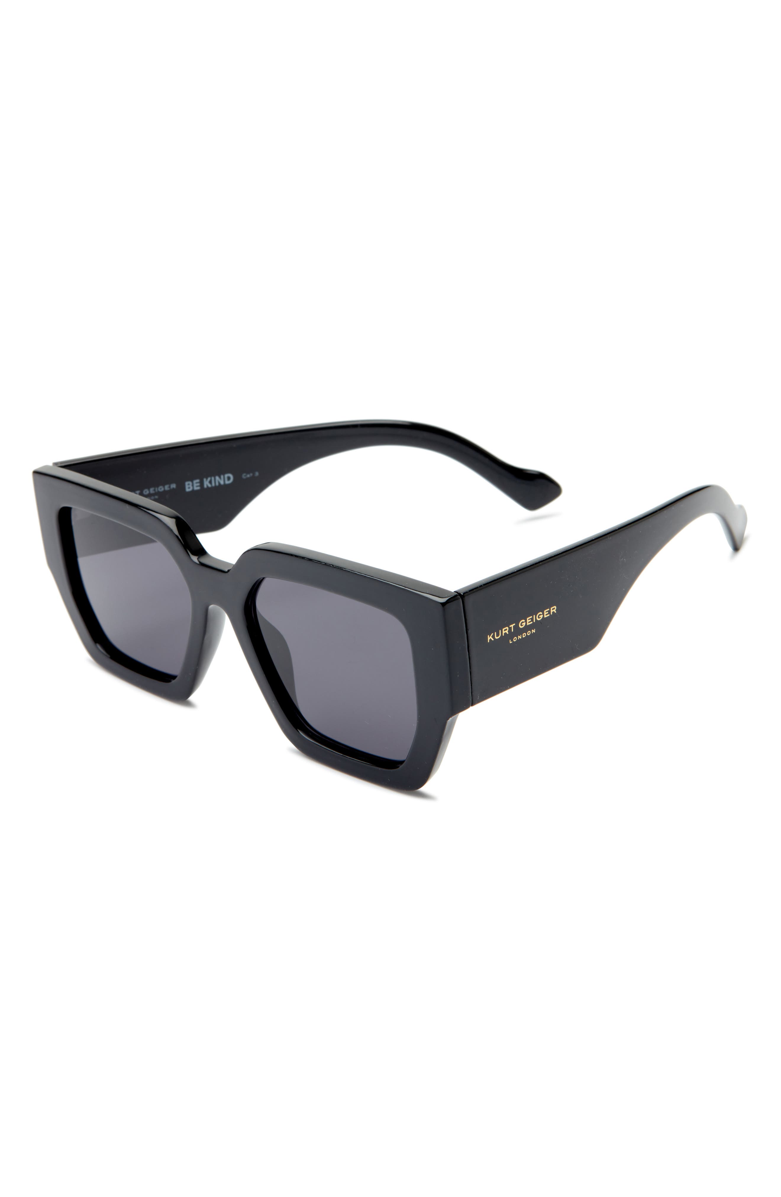 Kurt Geiger London Oversized Sunglasses – Black/Gray Gradient Kurt Geiger London 99mm Flat Top Sunglasses (Women  main image 2