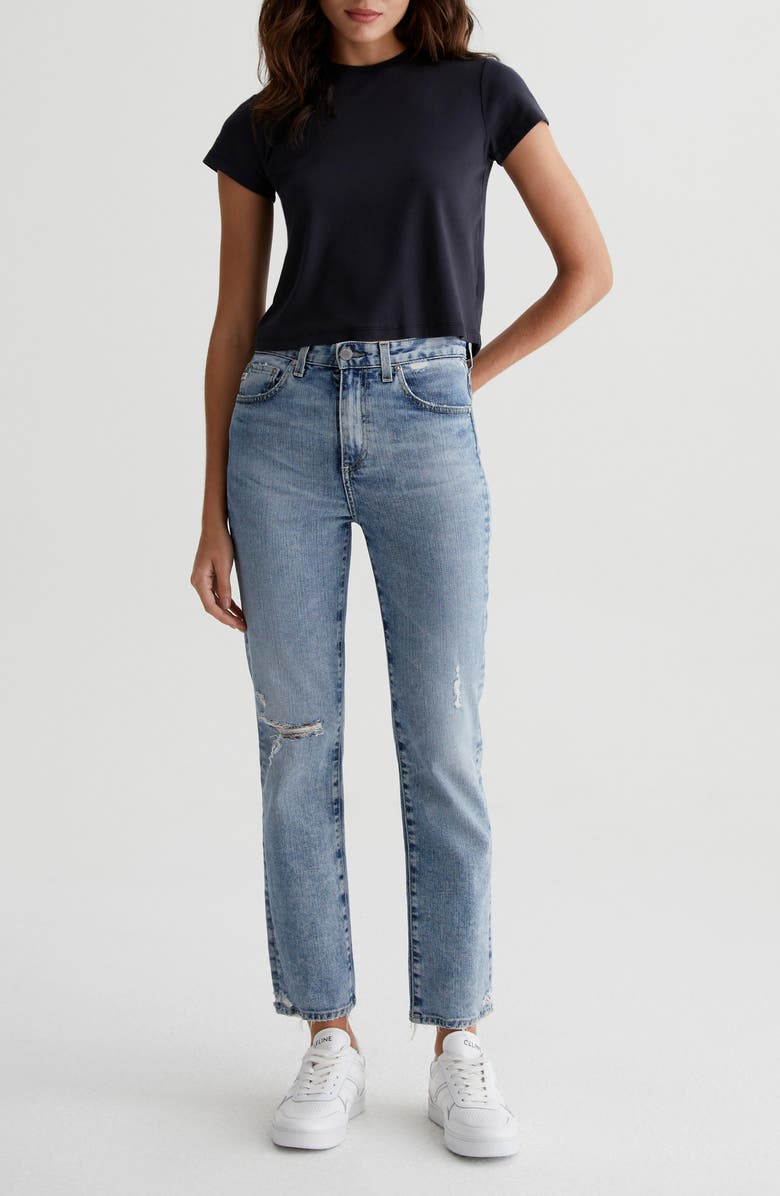 AG Sadie Crop T-Shirt, Alternate, color, Super Black