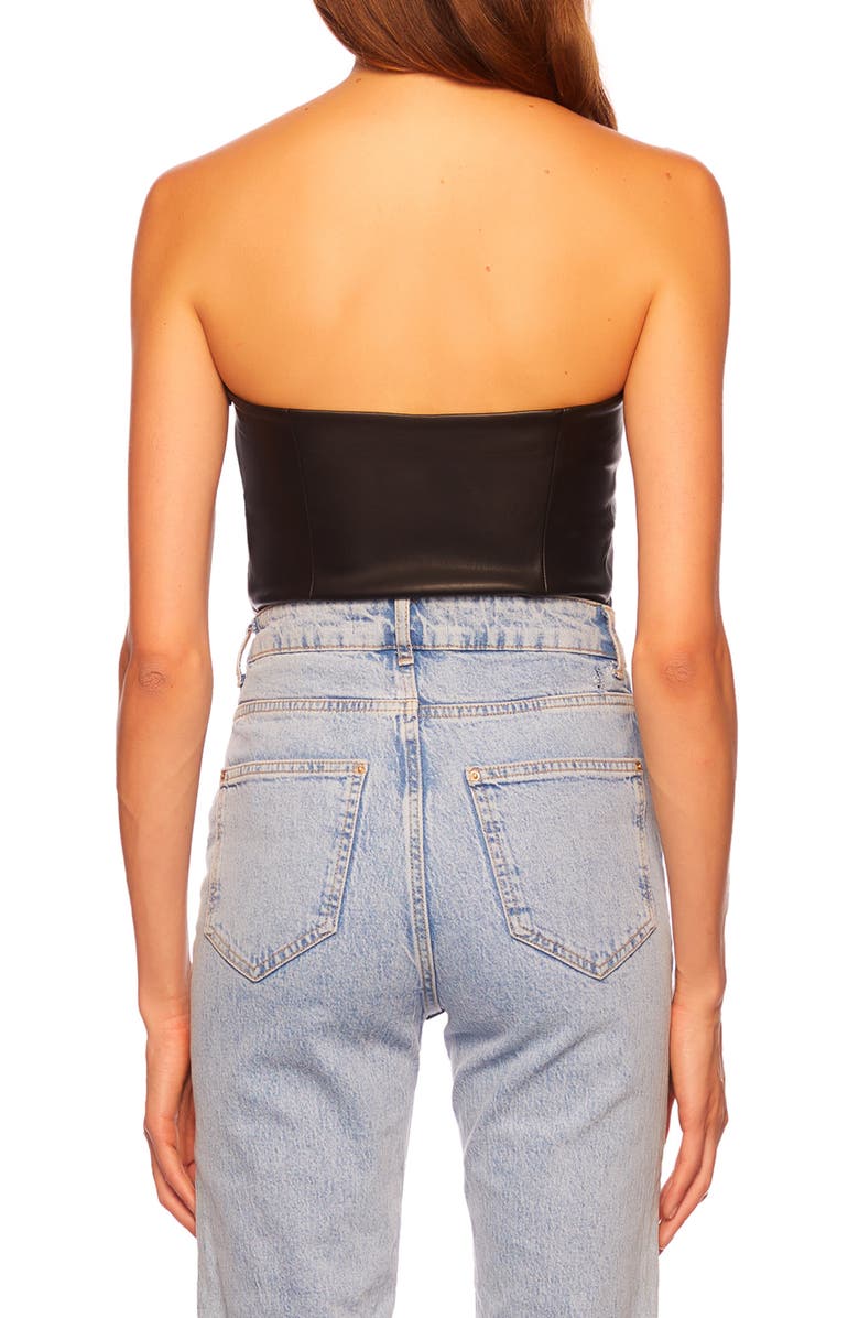 Susana Monaco Faux Leather Tube Top, Alternate, color,