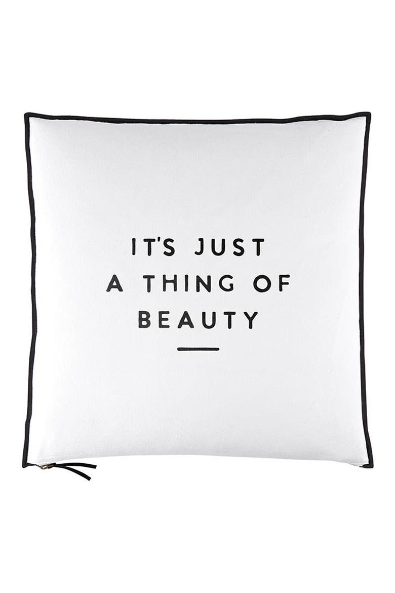 Just a Thing of Beauty Euro Sham, Main, color, WHITE