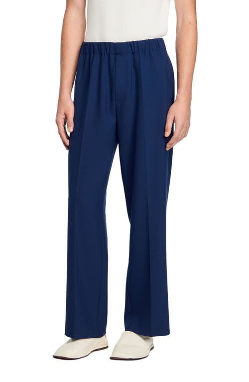 Sandro Wide-leg Trousers In Royal Blue