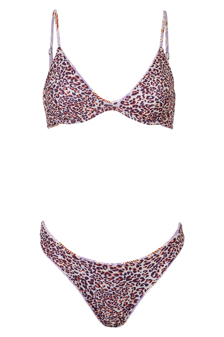 Wisteria Bloom Sublimity Reversible Bikini Bottoms, Alternate, color, PURPLE
