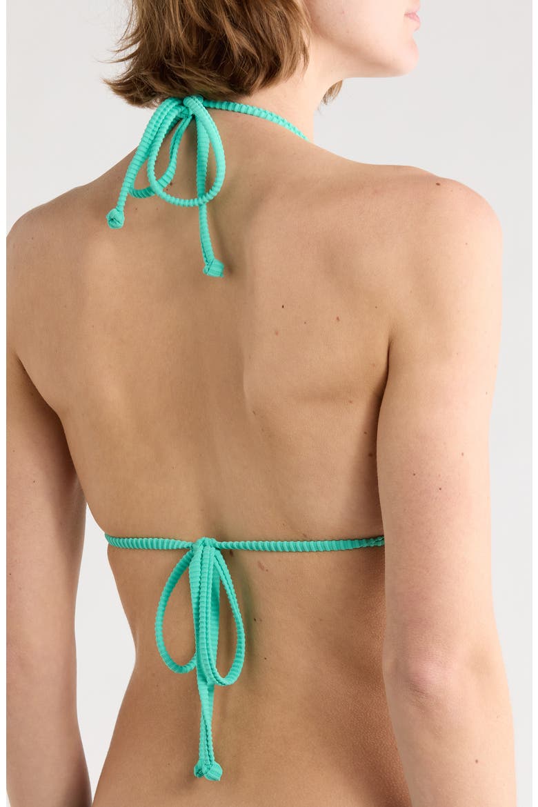 Tanlines <br />Multifit Triangle Bikini Top, Alternate, color, SEAGREEN