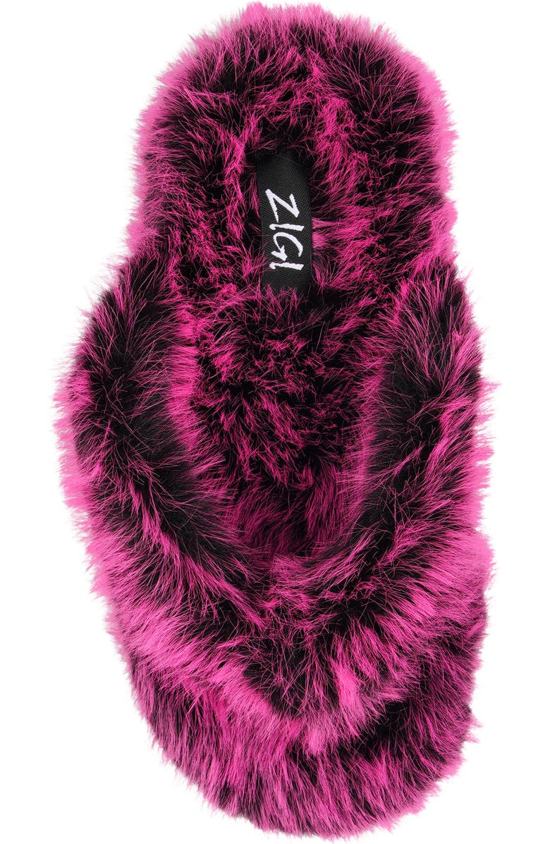 ZIGI Whimzy Faux Fur Slipper, Alternate, color, Fuchsia Faux