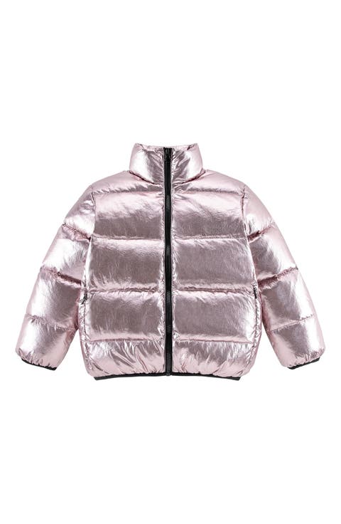 Kids' Finley Waterproof Metallic Down Puffer Jacket (Big Kid)
