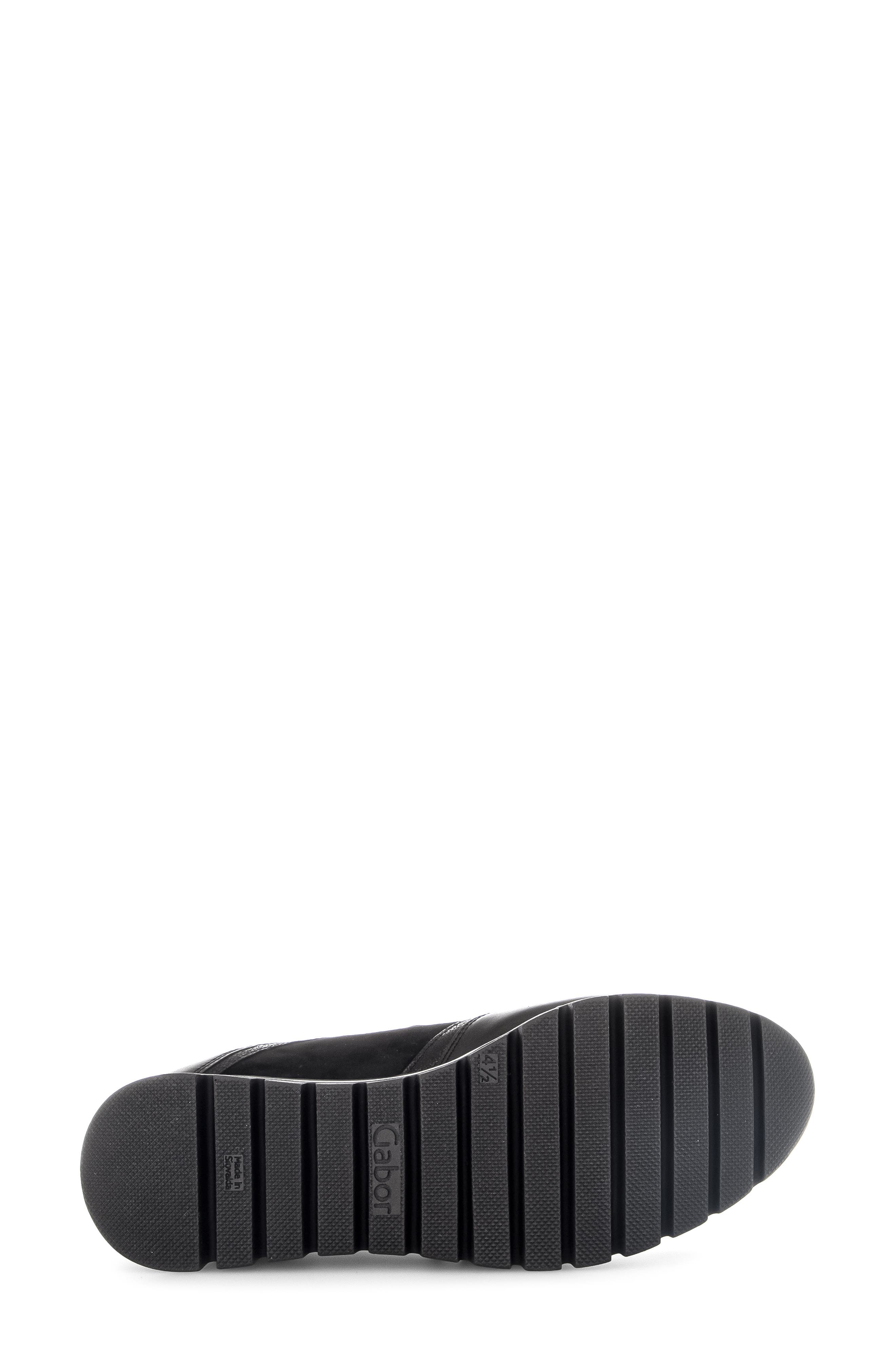 Bridget Leather Sneaker, Alternate, color, BLACK