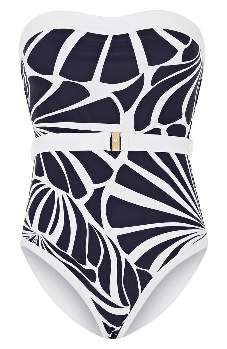 Milly Ravello Abstract Kai Print One-Piece Swimsuit, Alternate, color,