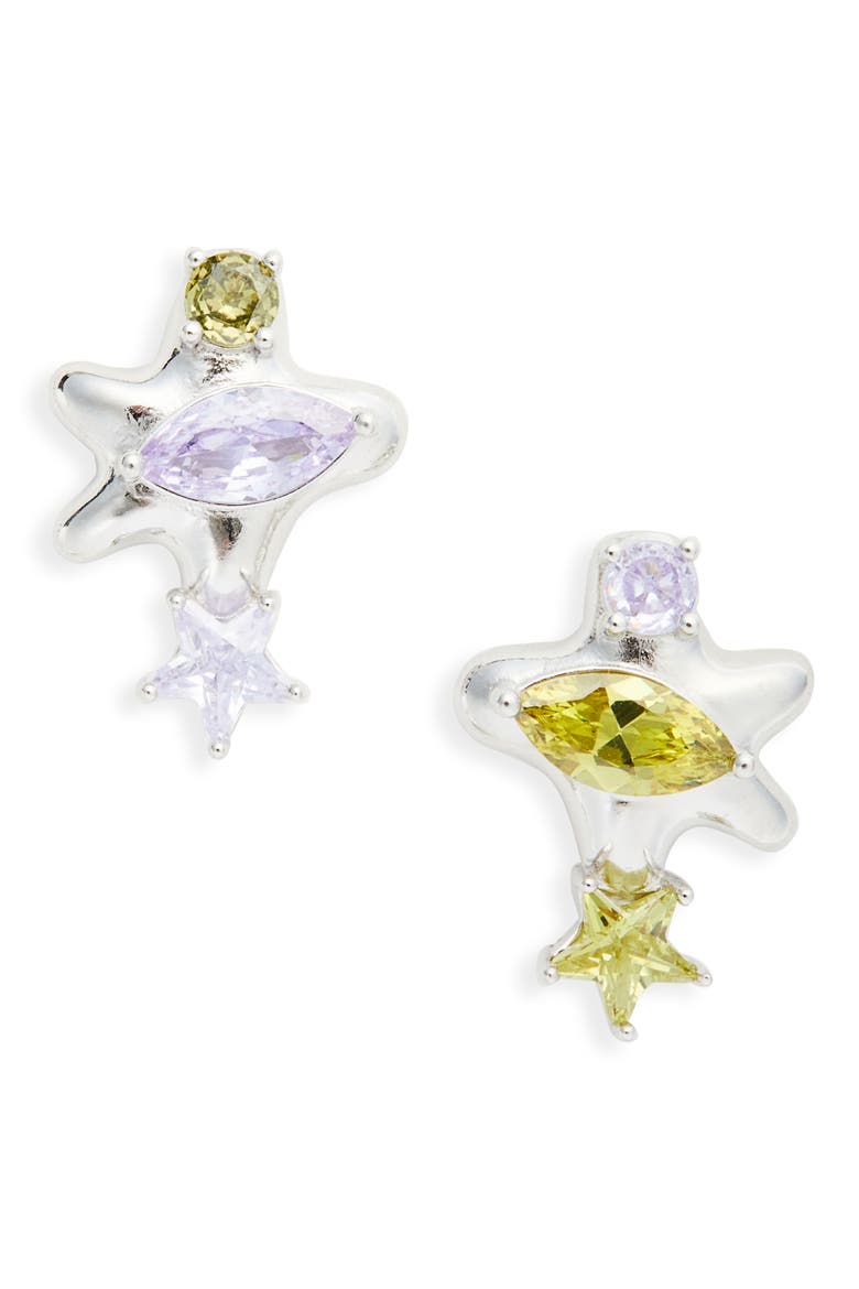 Constellation Stud Earrings, Main, color, AMETHYST CANARY