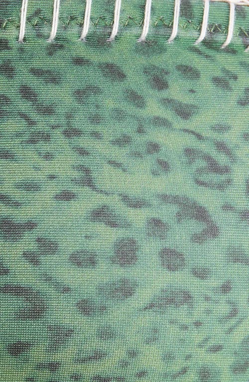 Kulani Kinis Blanket Stitch Slim Bandeau Bikini Top In Green