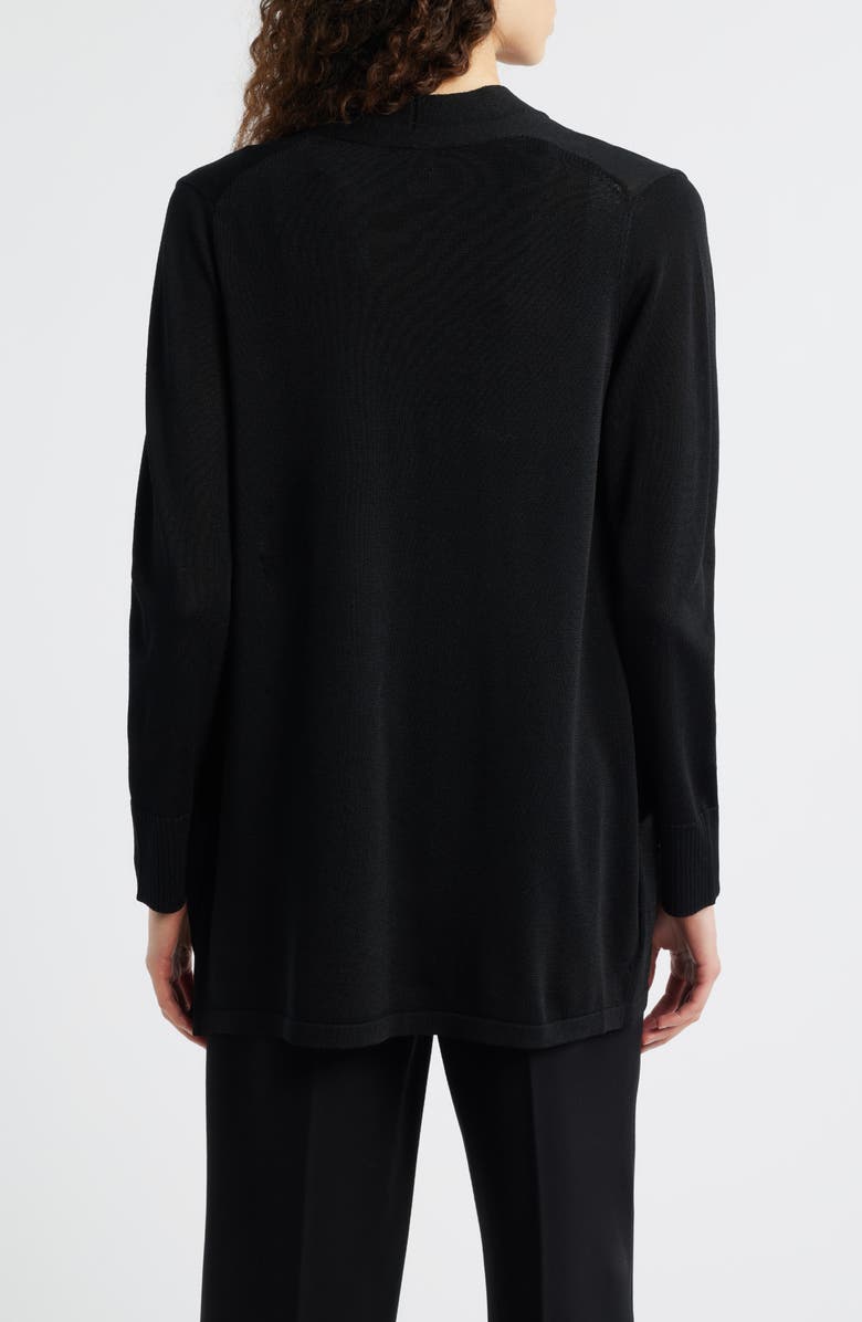 Anne Klein Kissing Front Pocket Cardigan, Alternate, color, Anne Black