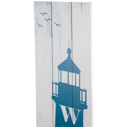 Northlight Weathered Lighthouse "welcome" Porch Board Sign Decoration In Blue