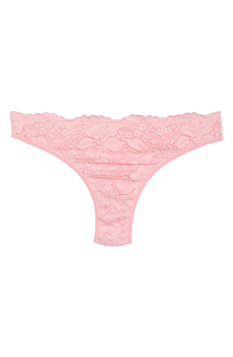 KILO BRAVA Floral Lace Thong, Alternate, color, Petal Pink