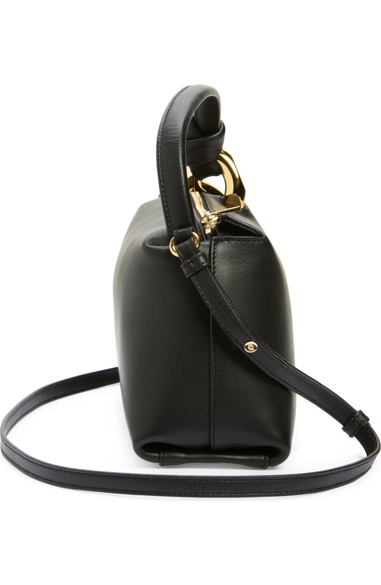 JW Anderson Small JWA Corner Leather Crossbody Bag, Alternate, color, Black 999