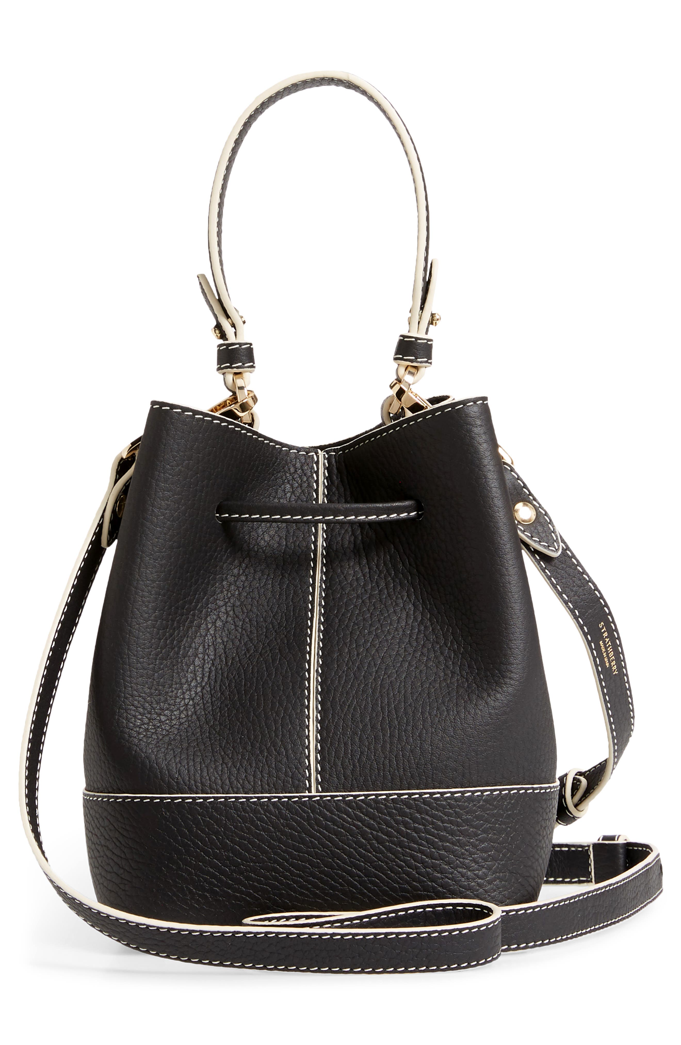 Strathberry Lana Osette Leather Crossbody Bucket Bag, Alternate, color, 