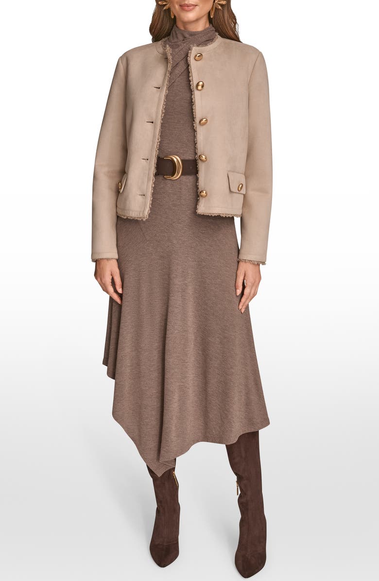 Donna Karan New York Boxy Faux Shearling Lined Coat, Alternate, color, Nolita