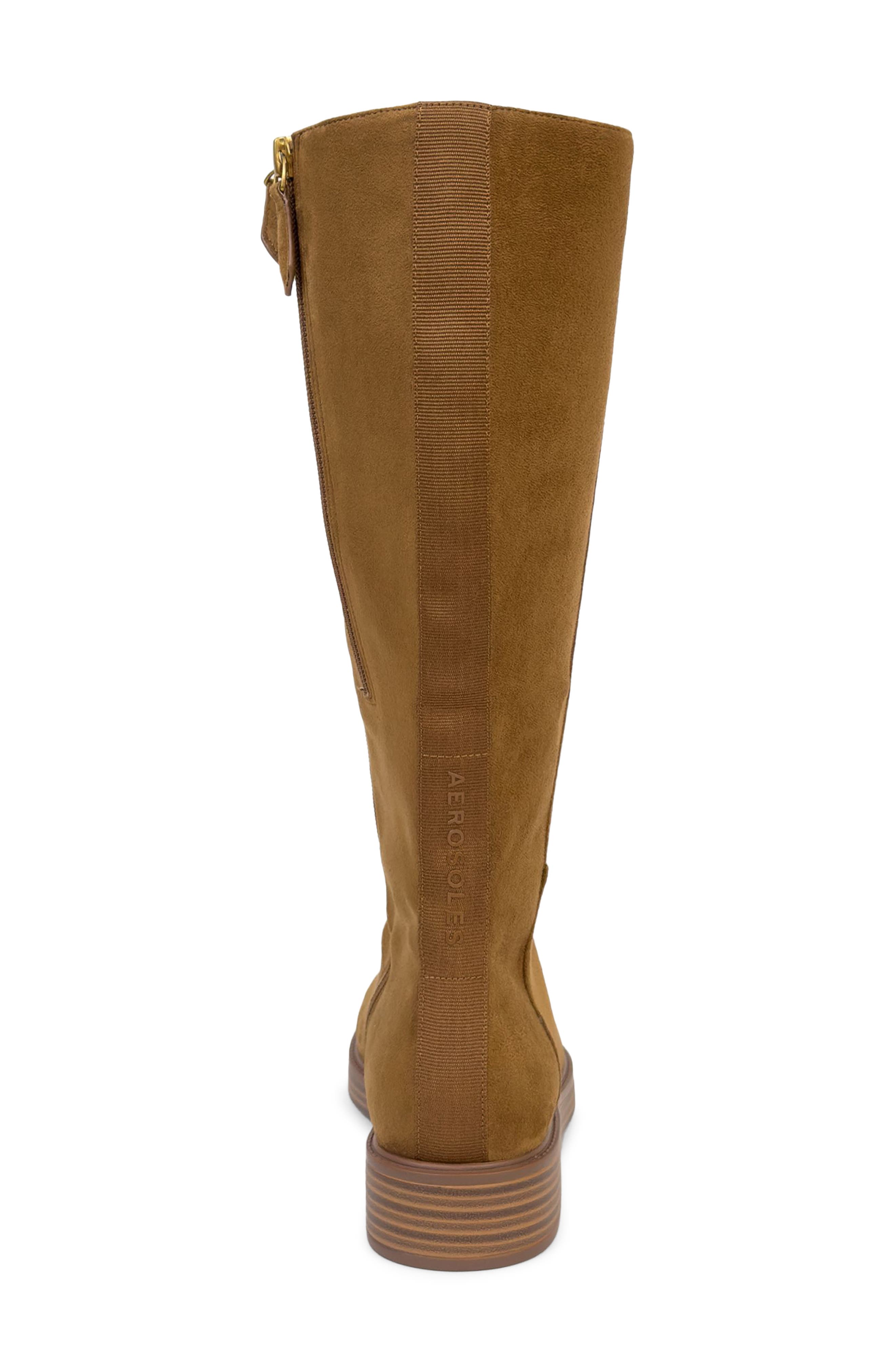 Prue Tall Boot, Alternate, color, 205-TOBACCO FAUX SUEDE/SHEARLING